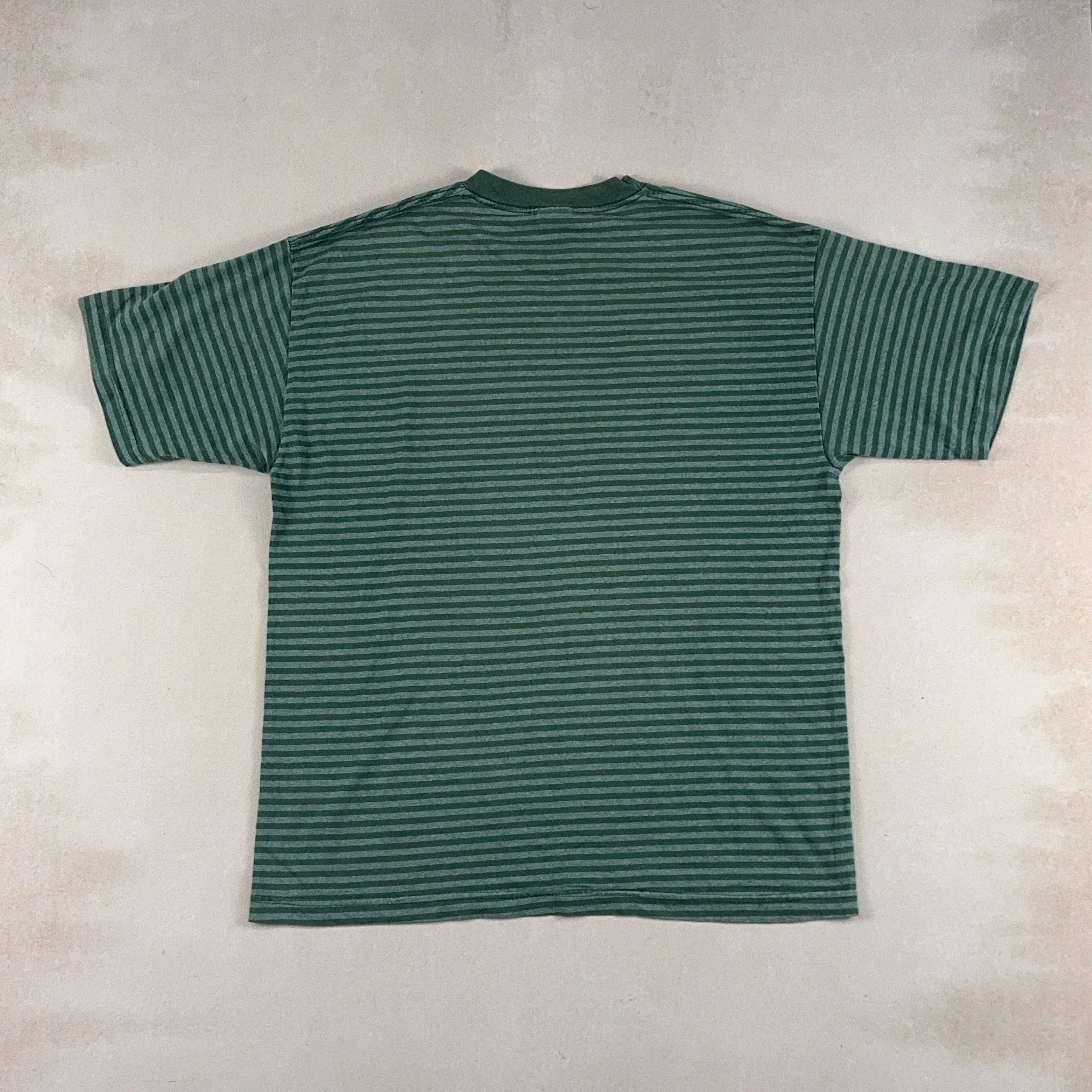 GREEN STRIPED TEE - LARGE