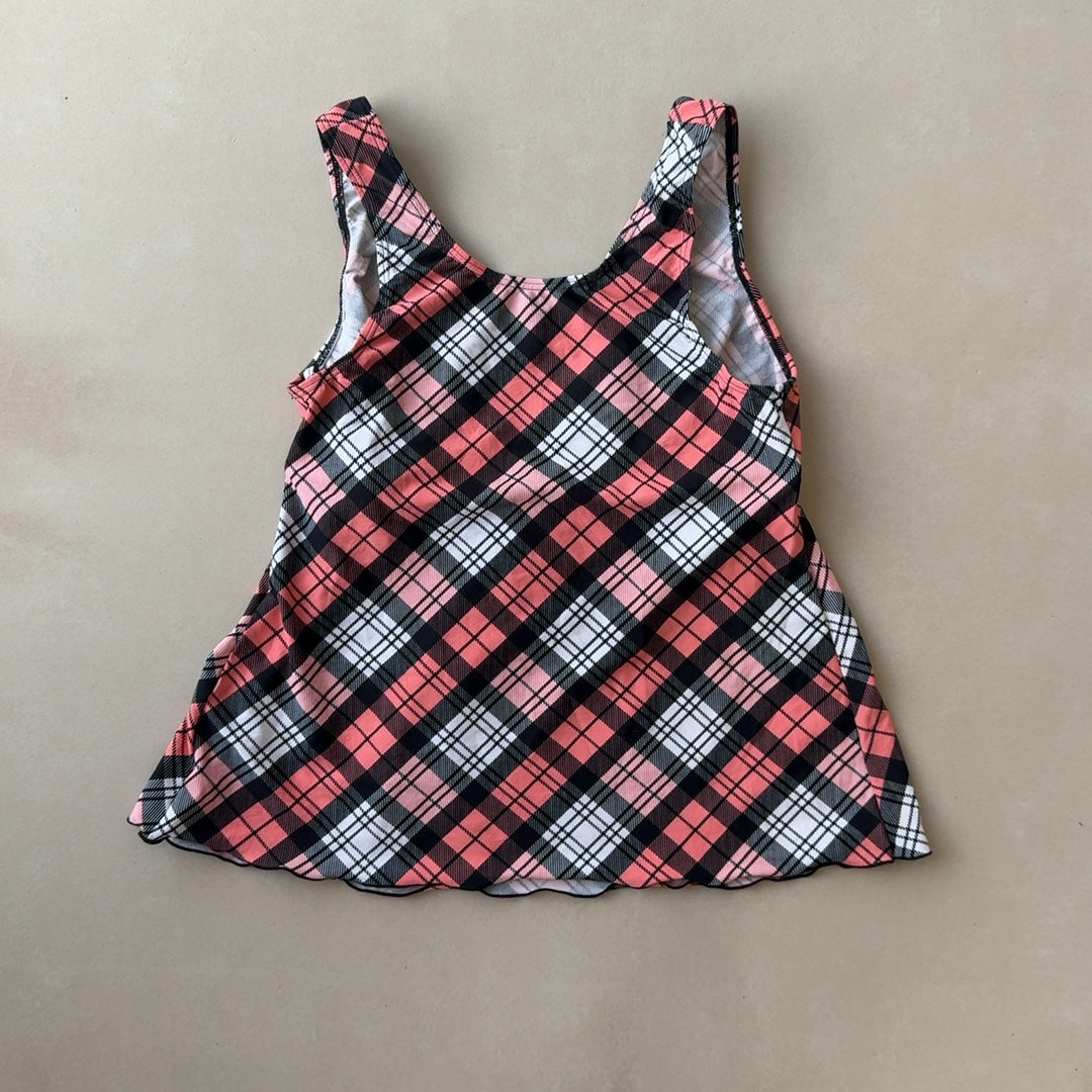 PLAID TANKINI - LARGE