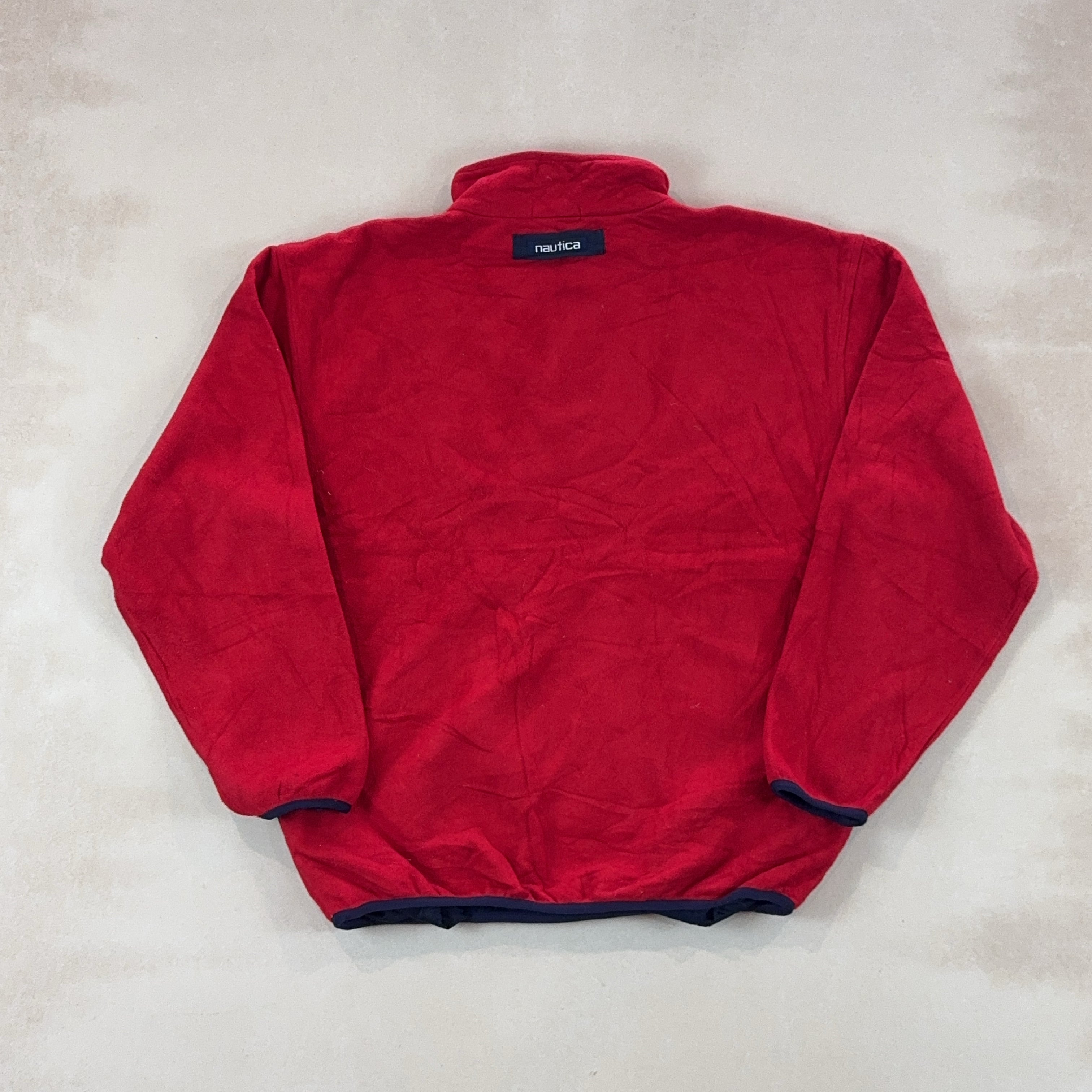 NAUTICA RED QUARTER ZIP - X LARGE