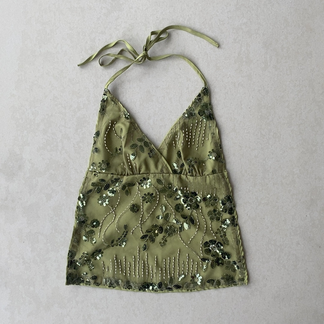 SEQUINED SINGLET - X SMALL