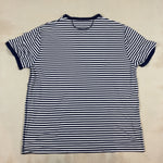 POLO RALPH LAUREN STRIPED NAVY BLUE TEE - 2X LARGE