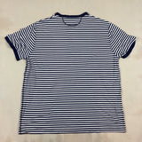 POLO RALPH LAUREN STRIPED NAVY BLUE TEE - 2X LARGE
