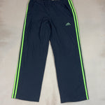 ADIDAS BLACK AND GREEN SPORT PANTS - X LARGE