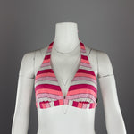 MULTI-COLOURED PINK BIKINI TOP - MEDIUM