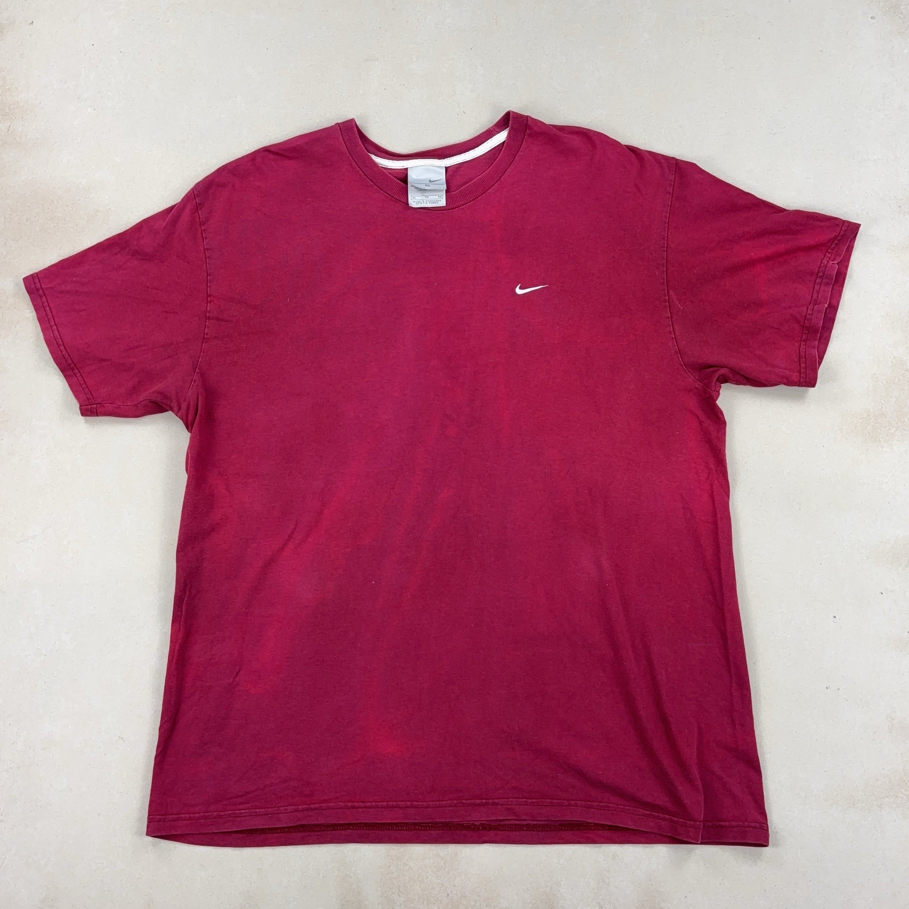 NIKE BURGUNDY TEE - X LARGE