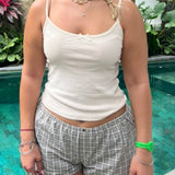 Saskia Shorts - Evergreen Check