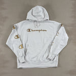 CHAMPION WHITE HOODIE - LARGE