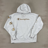 CHAMPION WHITE HOODIE - LARGE