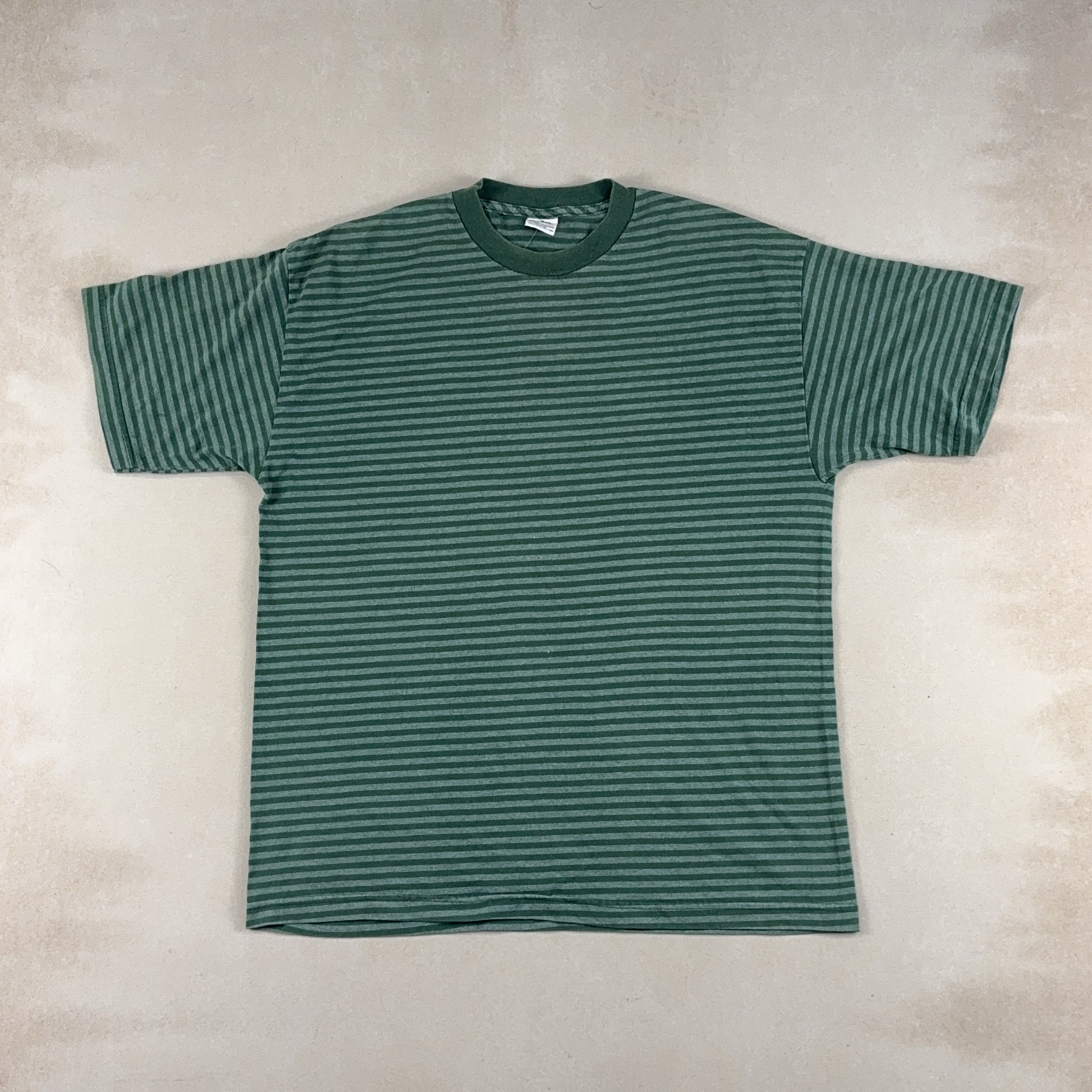 GREEN STRIPED TEE - LARGE