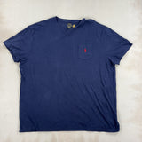 RALPH LAUREN NAVY BLUE TEE - 2X LARGE