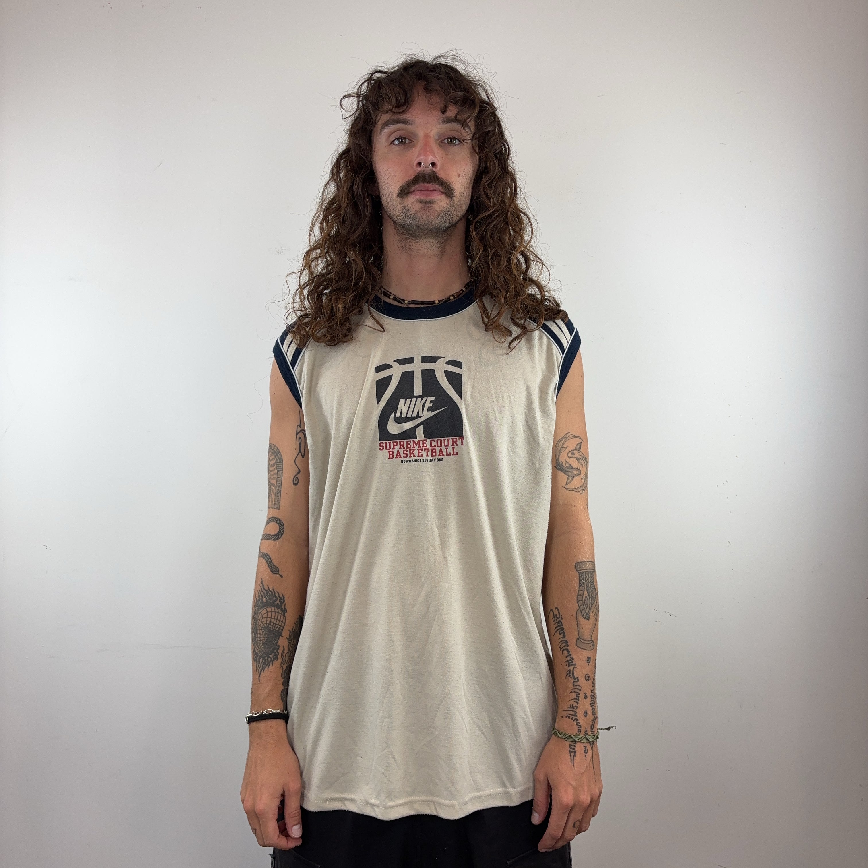 NIKE 'SUPREME COURT BASKETBALL' SINGLET - LARGE