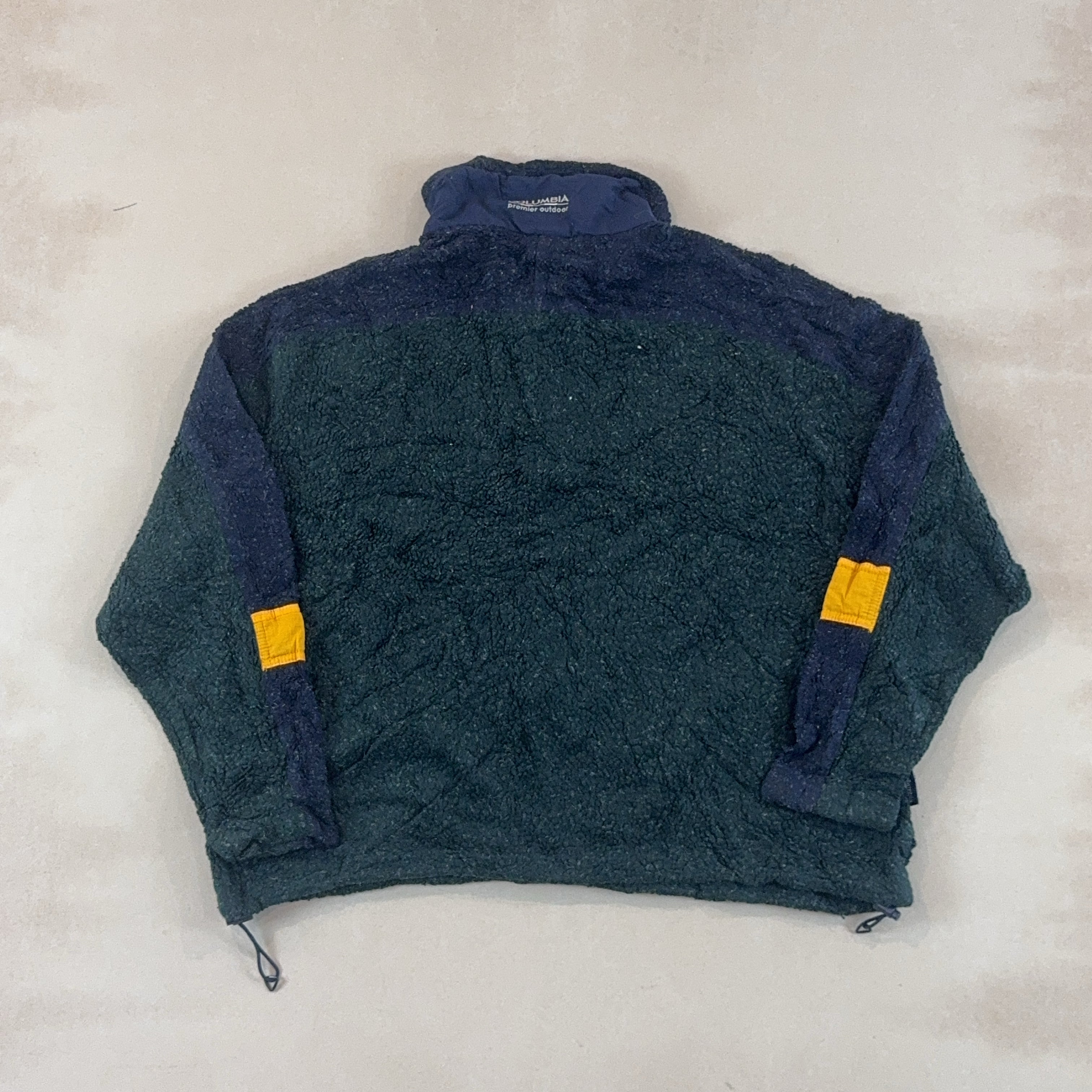 COLUMBIA GREEN & NAVY FLEECE - X LARGE