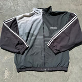 ADIDAS ZIP UP JACKET BLACK LARGE