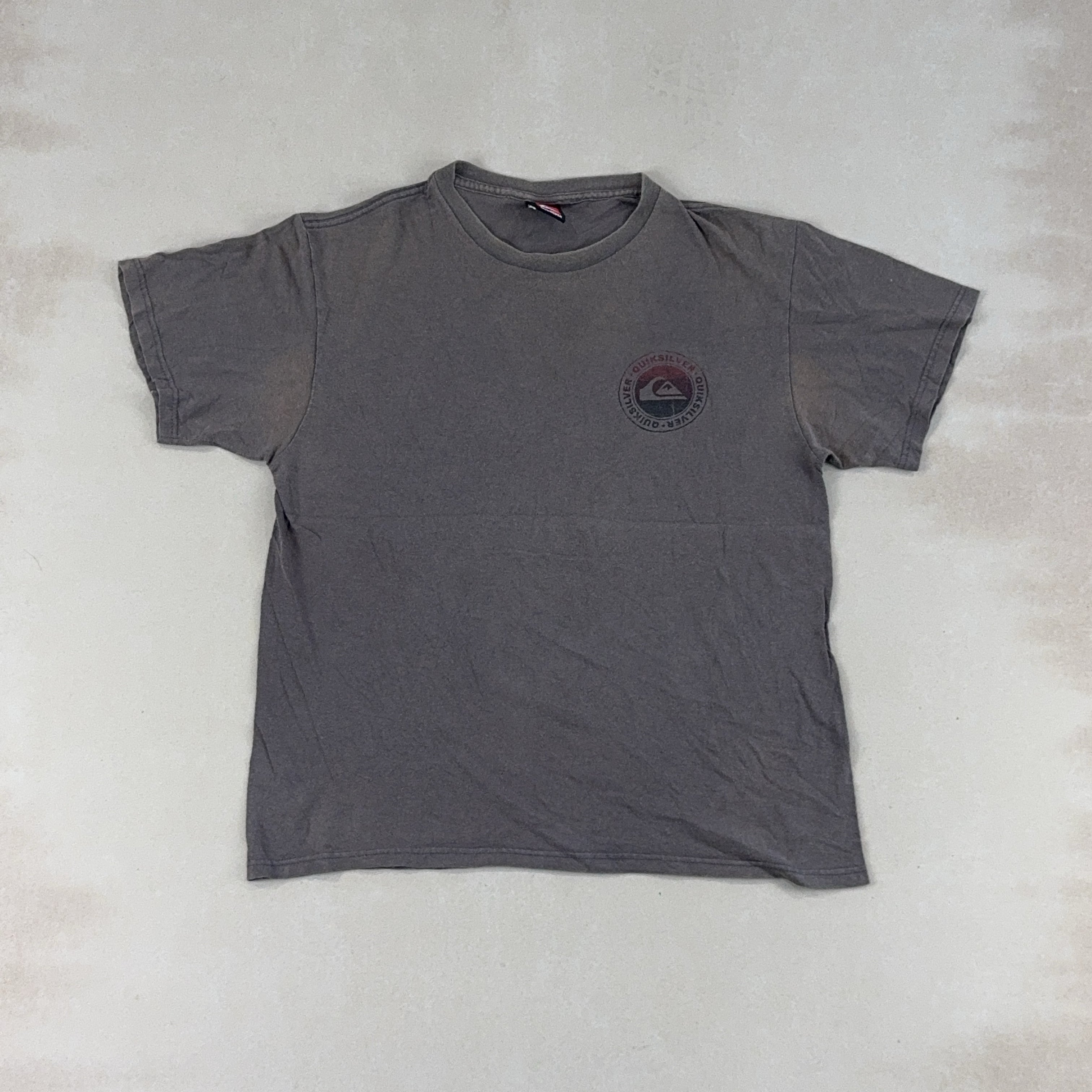 QUIKSILVER BROWN TEE - MEDIUM