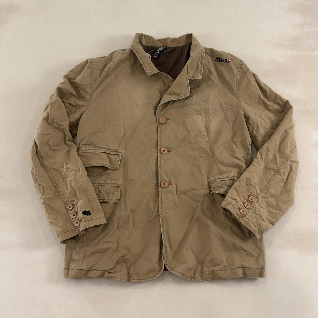 QUICKSILVER TAN JACKET - LARGE