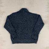 CHAPS BLACK SPECKLED QUARTER ZIP - LARGE