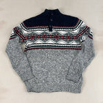 CHAPS BLACK & WHITE PATTERN KNIT - MEDIUM