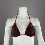 BROWN ROXY BIKINI TOP - SMALL