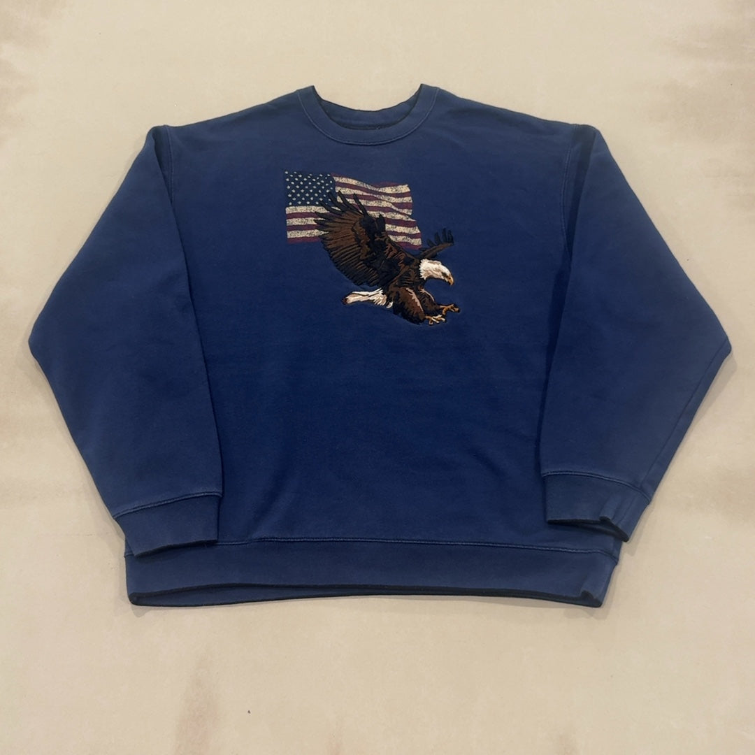 GRAPHIC HAWK CREW - LARGE