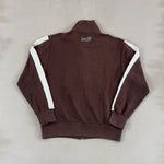 QUIKSILVER BROWN & WHITE JACKET - MEDIUM