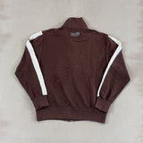 QUIKSILVER BROWN & WHITE JACKET - MEDIUM
