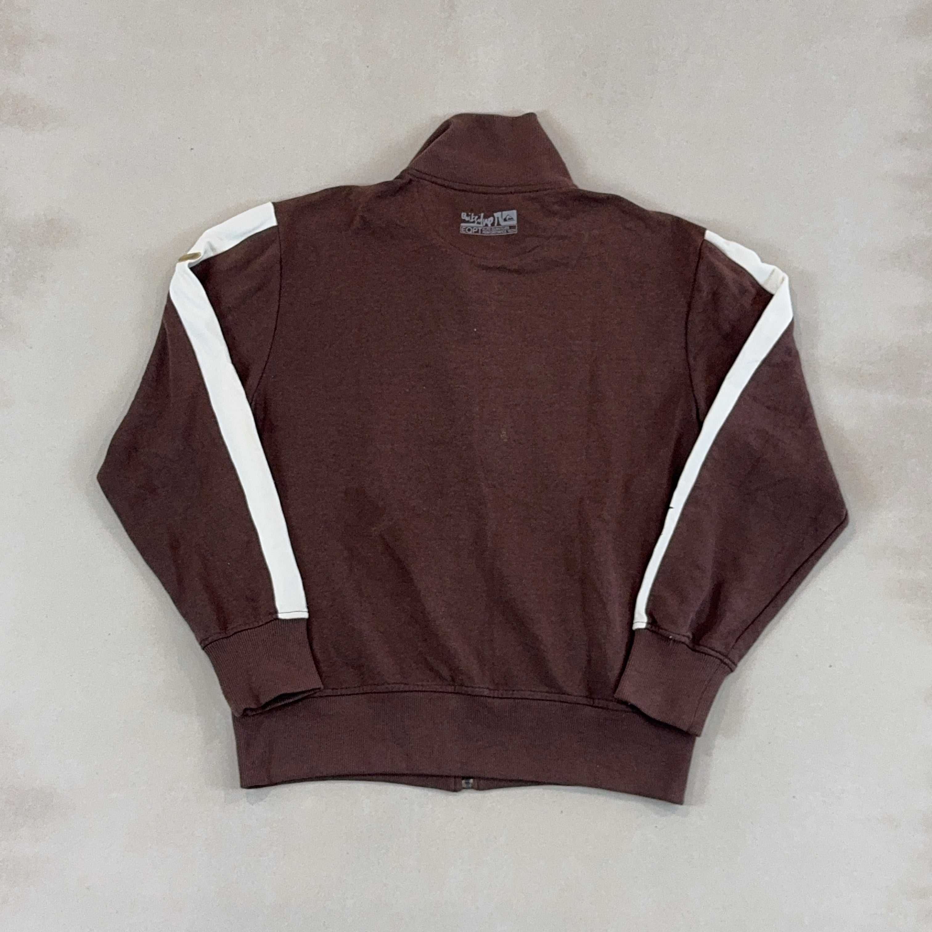 QUIKSILVER BROWN & WHITE JACKET - MEDIUM