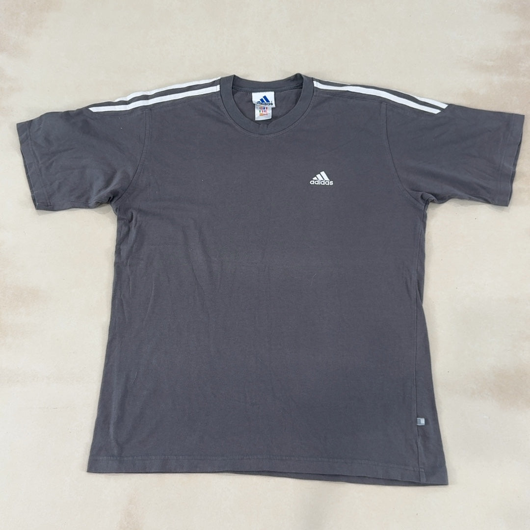 ADIDAS GREY TEE - LARGE