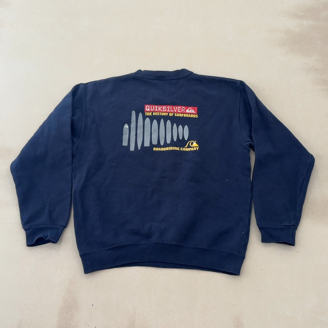QUIKSILVER NAVY CREW - SMALL