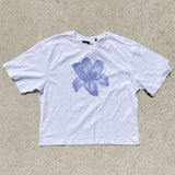 Khrma Boyfriend Tee - Astro Blue Lily - White