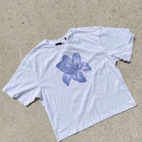 Khrma Boyfriend Tee - Astro Blue Lily - White