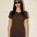Brazil Tee - Walnut/Vintage Yellow