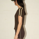 Brazil Tee - Walnut/Vintage Yellow