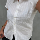 VINTAGE WHITE BUTTON UP LARGE