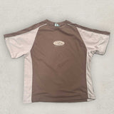 Chopped Peached Tee - Brown/Beige