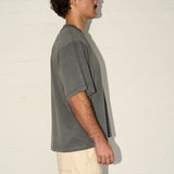 Chopped Peached Tee - Slate Grey