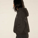 Premium Downtown Street Zip Hood - Washed Black