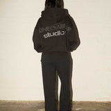 Premium Downtown Street Zip Hood - Washed Black