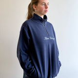 Throwback Qtr Zip - Dolphin Blue