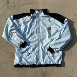 ADIDAS ZIP UP LIGHT WEIGHT JACKET BLUE SMALL