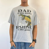 GREY GRAPHIC FISHING TEE X LARGE