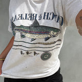 CATCH AND RELEASE TEE GREY LARGE