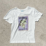 Georgie Tee - Orchid Stamp - Off White