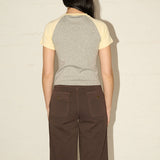 Honey Tee - Baby Yellow/Grey Marle