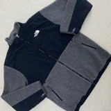 NORTH FACE ZIP UP JACKET BLACK/GREY SMALL