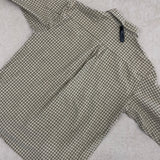 VINTAGE CHECKERED LONG SLEEVE BUTTON UP GREEN LARGE