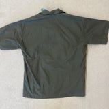 QUIKSILVER BUTTON UP GREEN MEDIUM