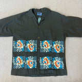 QUIKSILVER BUTTON UP GREEN MEDIUM