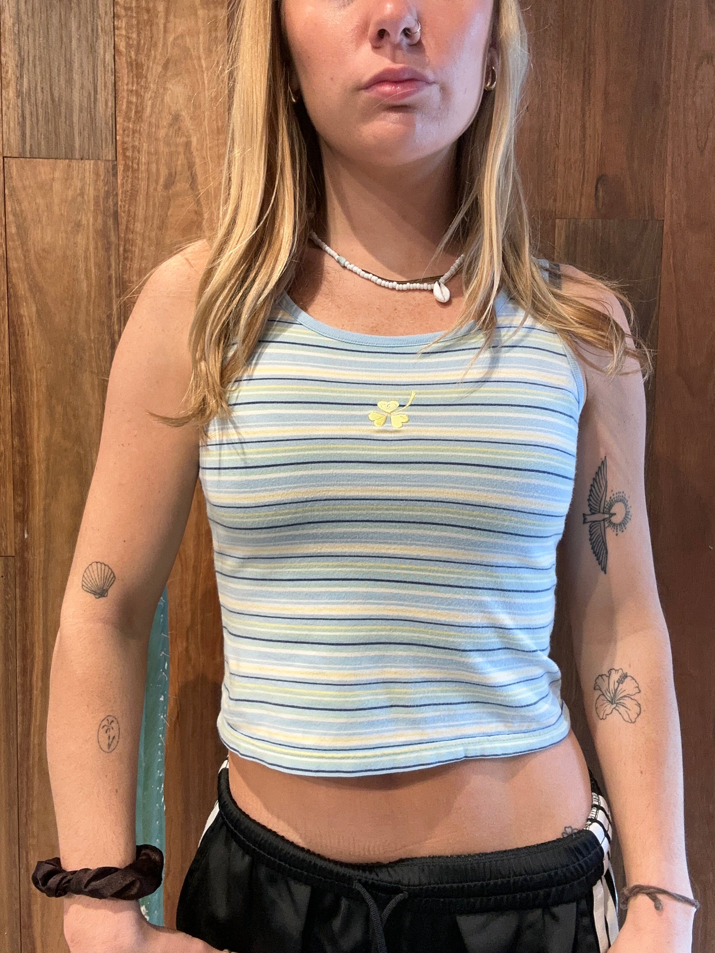Small Singlets VINTAGE STRIPE BLUE SINGLET SMALL – KHRMA CLOTHING