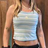 VINTAGE STRIPE BLUE SINGLET SMALL