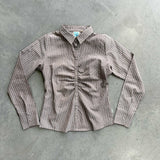 90's Shirt - Brown Stripe
